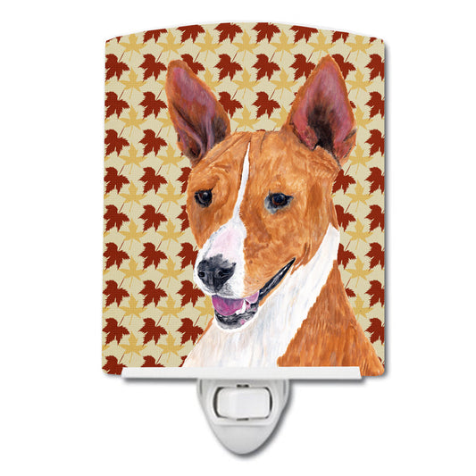 Basenji Fall Leaves Portrait Ceramic Night Light SC9227CNL
