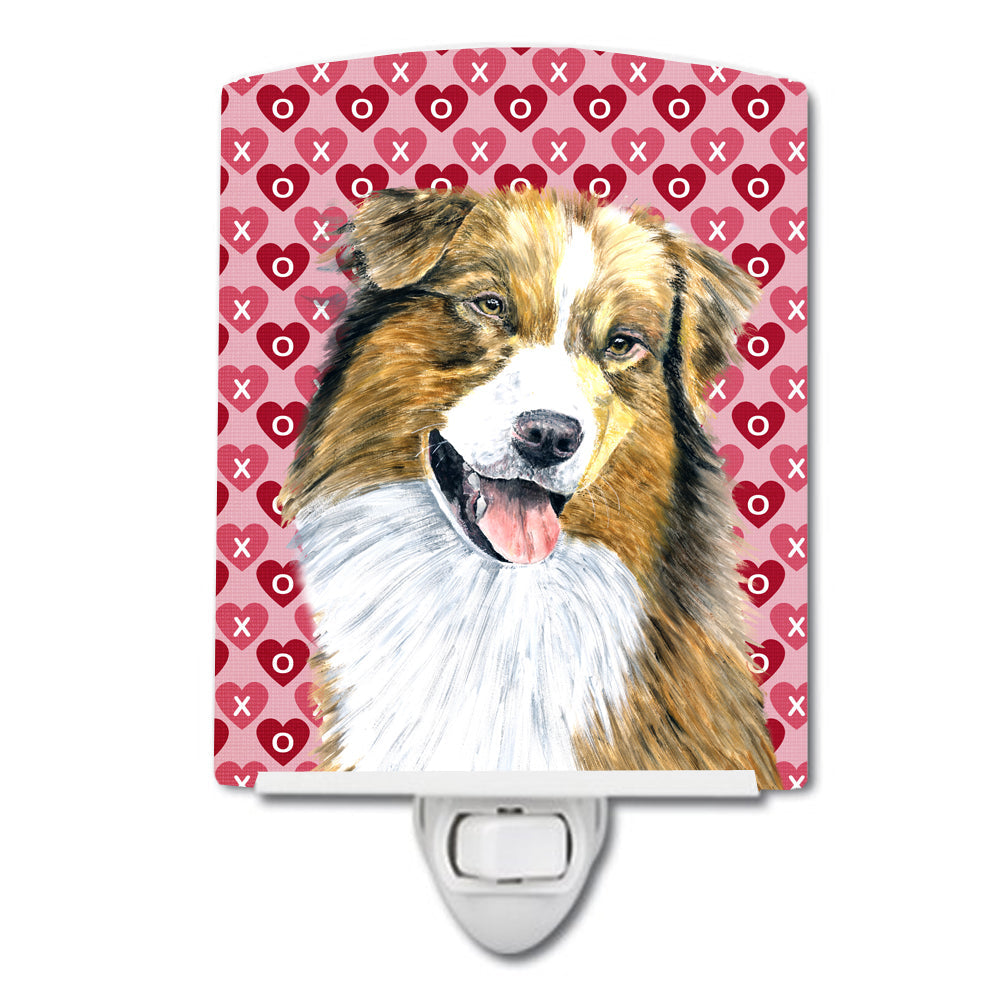 Australian Shepherd Hearts Love Valentine's Day Ceramic Night Light SC9242CNL