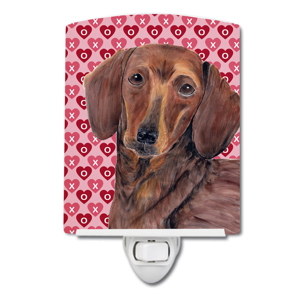 Dachshund Hearts Love and Valentine's Day Portrait Ceramic Night Light SC9271CNL