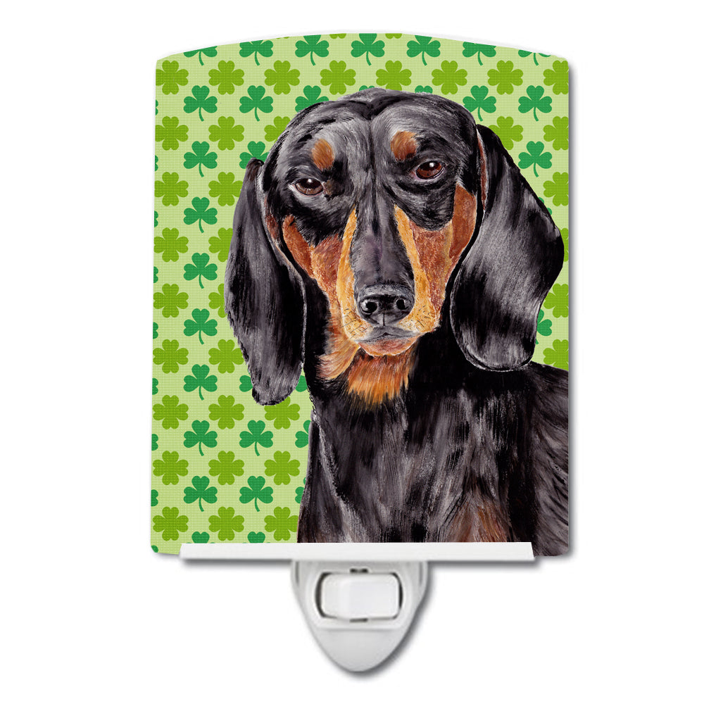 Dachshund St. Patrick's Day Shamrock Portrait Ceramic Night Light SC9283CNL