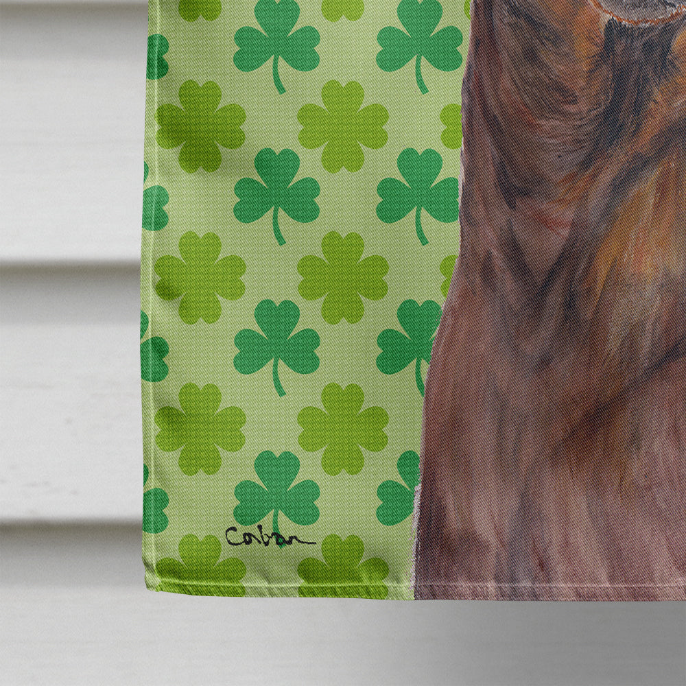 Dachshund St. Patrick's Day Shamrock Portrait Flag Canvas House Size