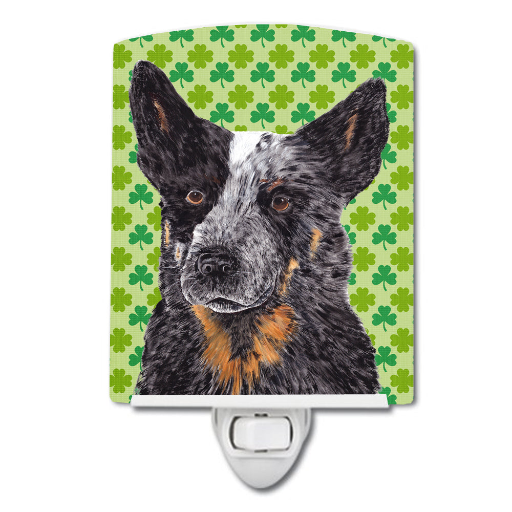 Australian Cattle Dog St. Patrick's Day Shamrock Ceramic Night Light SC9316CNL