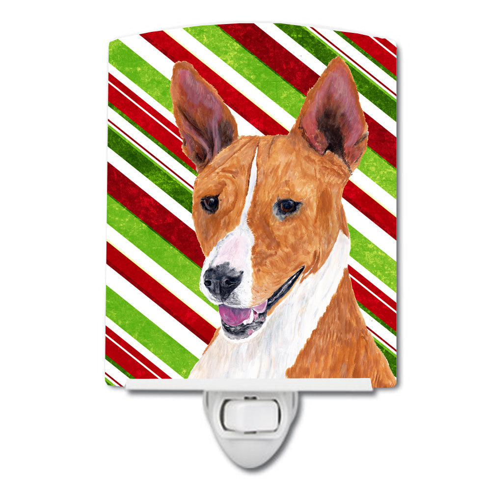 Basenji Candy Cane Holiday Christmas Ceramic Night Light SC9347CNL