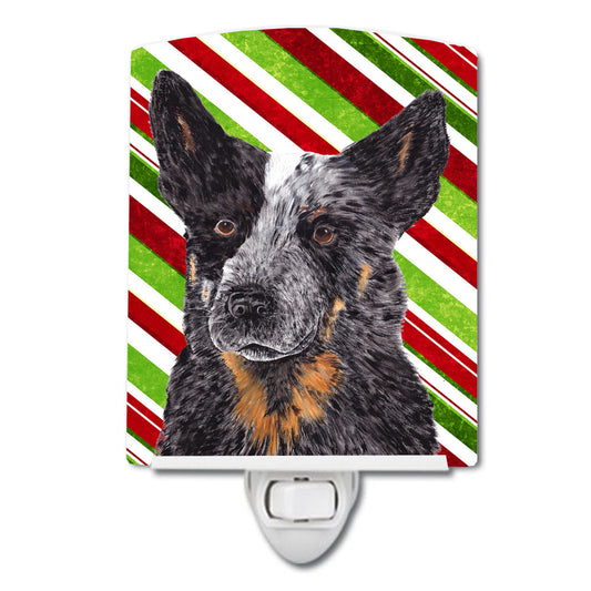 Australian Cattle Dog Candy Cane Holiday Christmas Ceramic Night Light SC9356CNL