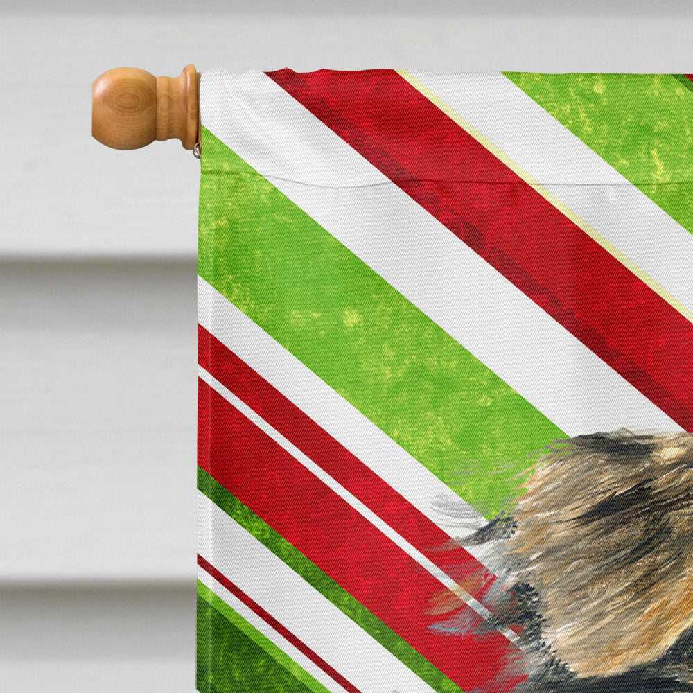 Australian Shepherd Candy Cane Holiday Christmas Flag Canvas House Size