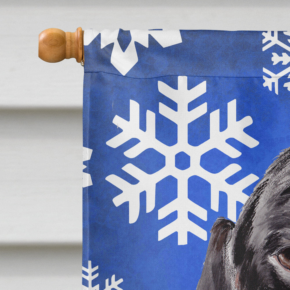 Dachshund Winter Snowflakes Holiday Flag Canvas House Size