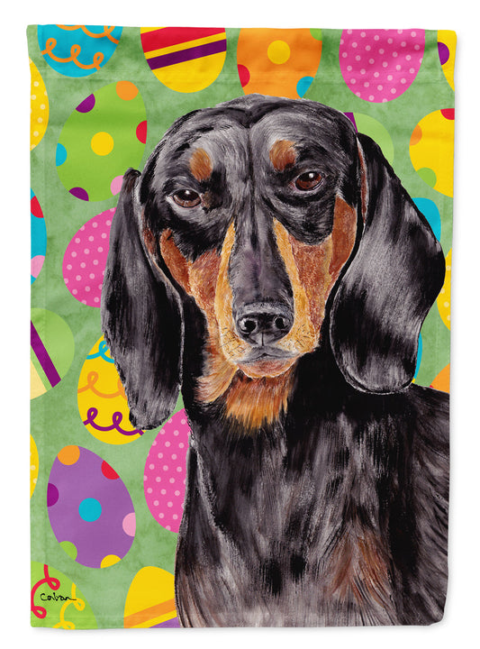 Dachshund Easter Eggtravaganza Garden Flag - Outdoor Decorative Yard Flag