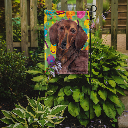 Dachshund Easter Eggtravaganza Garden Flag - Outdoor Decorative Yard Flag