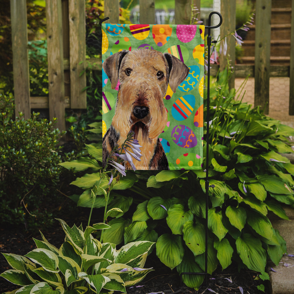 Airedale Easter Eggtravaganza Garden Flag - Outdoor Decorative Yard Flag