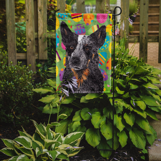 Australian Cattle Dog Easter Eggtravaganza Garden Flag - Outdoor Decorative Yard Flag