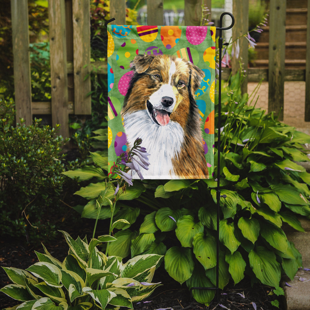 Australian Shepherd Easter Eggtravaganza Garden Flag - Outdoor Decorative Yard Flag