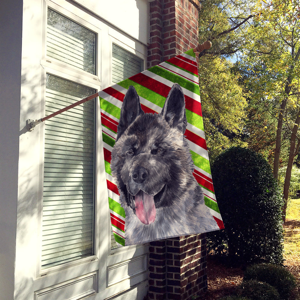 Akita Candy Cane Holiday Christmas Flag Canvas House Size SC9480CHF