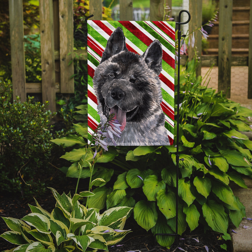 Akita Candy Cane Holiday Christmas Garden Flag – Decorative Outdoor Yard Flag SC9480GF