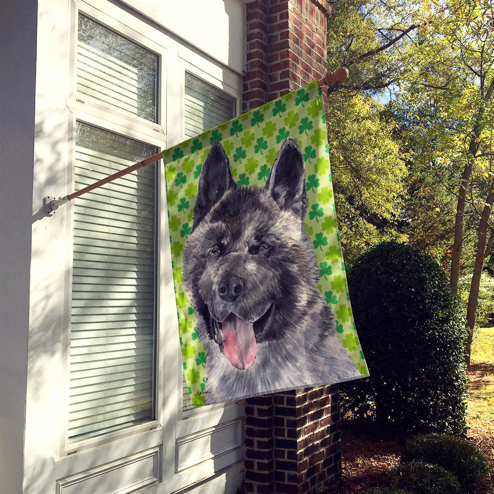 Akita St. Patrick's Day Shamrock Flag Canvas House Size SC9483CHF