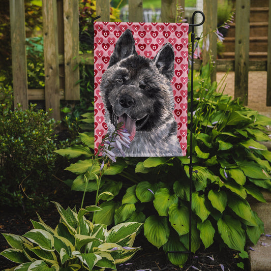 Akita Hearts Love and Valentine's Day Garden Flag – Decorative Outdoor Yard Flag SC9484GF