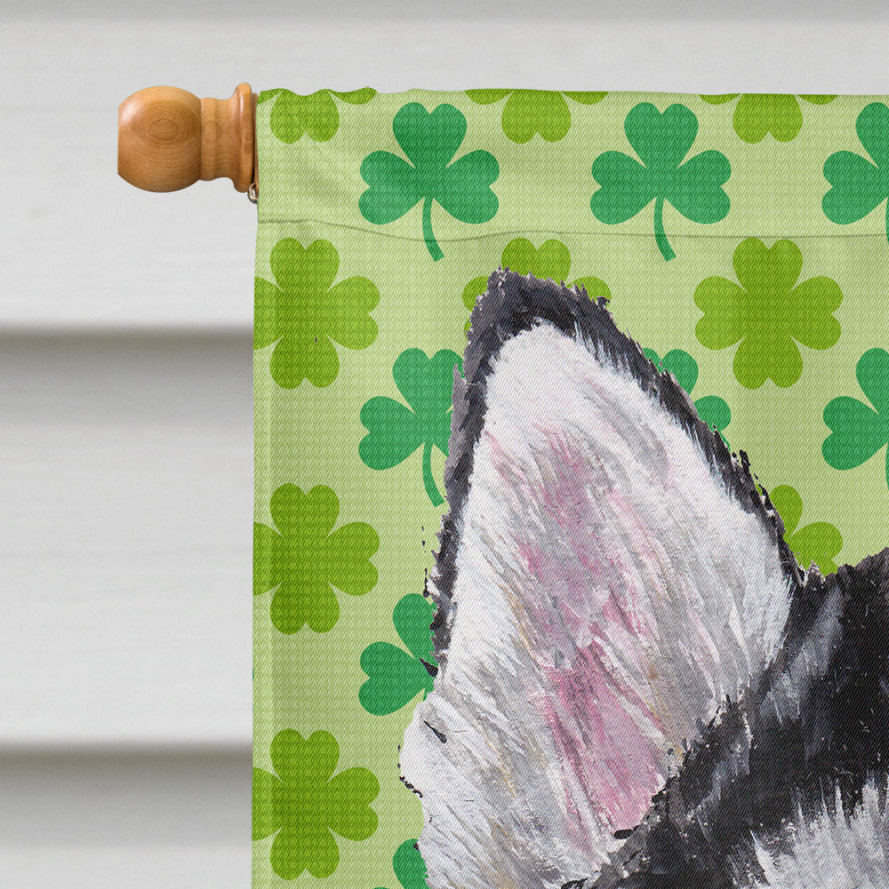 Alaskan Malamute St. Patrick's Day Shamrock Flag Canvas House Size SC9493CHF