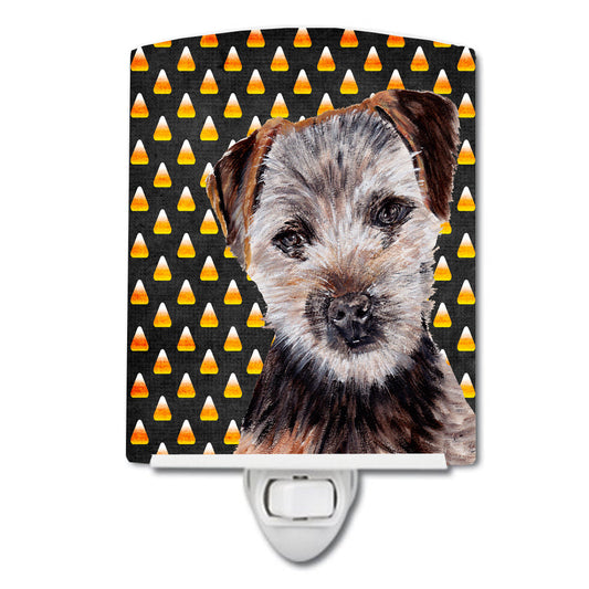 Norfolk Terrier Puppy Candy Corn Halloween Ceramic Night Light SC9663CNL