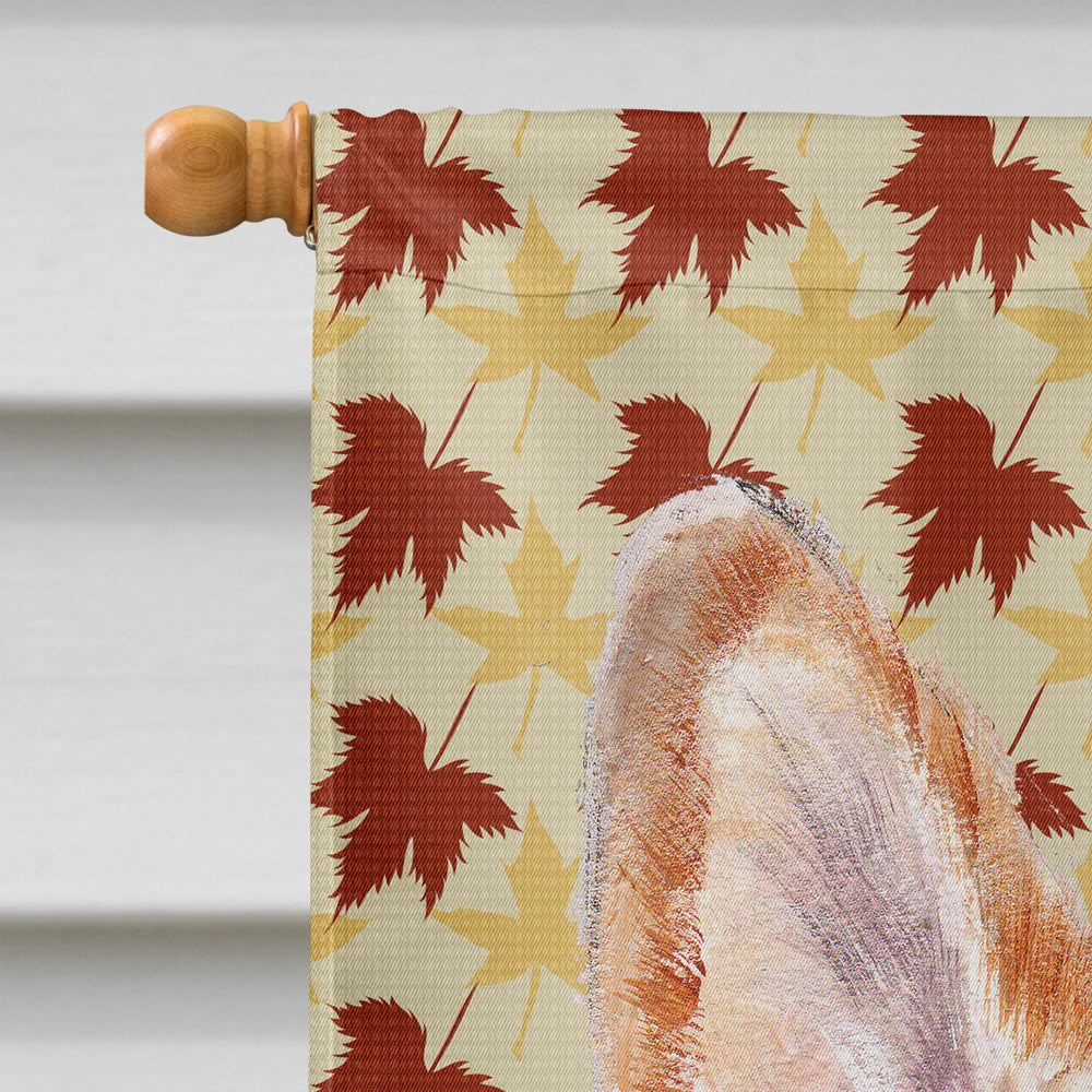 Cardigan Corgi Fall Leaves Flag Canvas House Size SC9672CHF