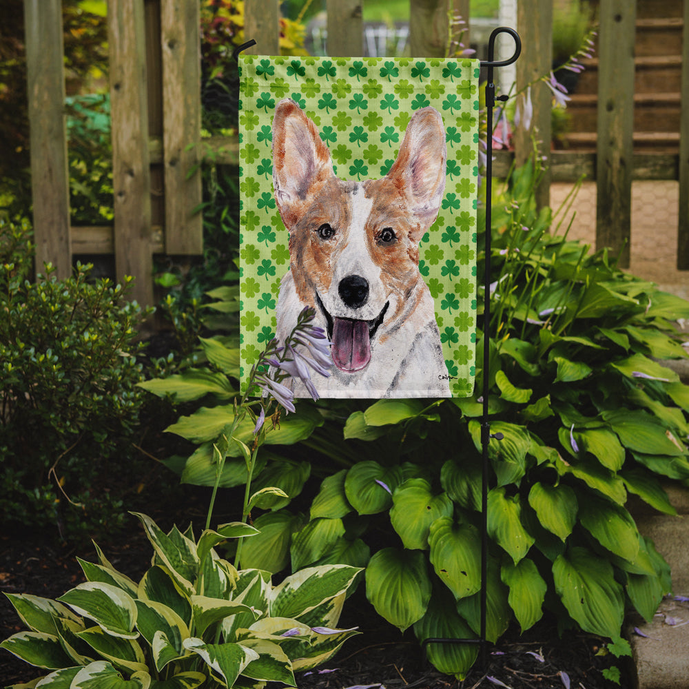 Cardigan Corgi Lucky Shamrock St. Patrick's Day Garden Flag - Outdoor Decorative Yard Flag