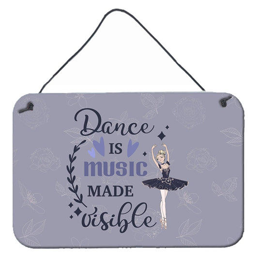Dance is music made visible Wall or Door Hanging Prints