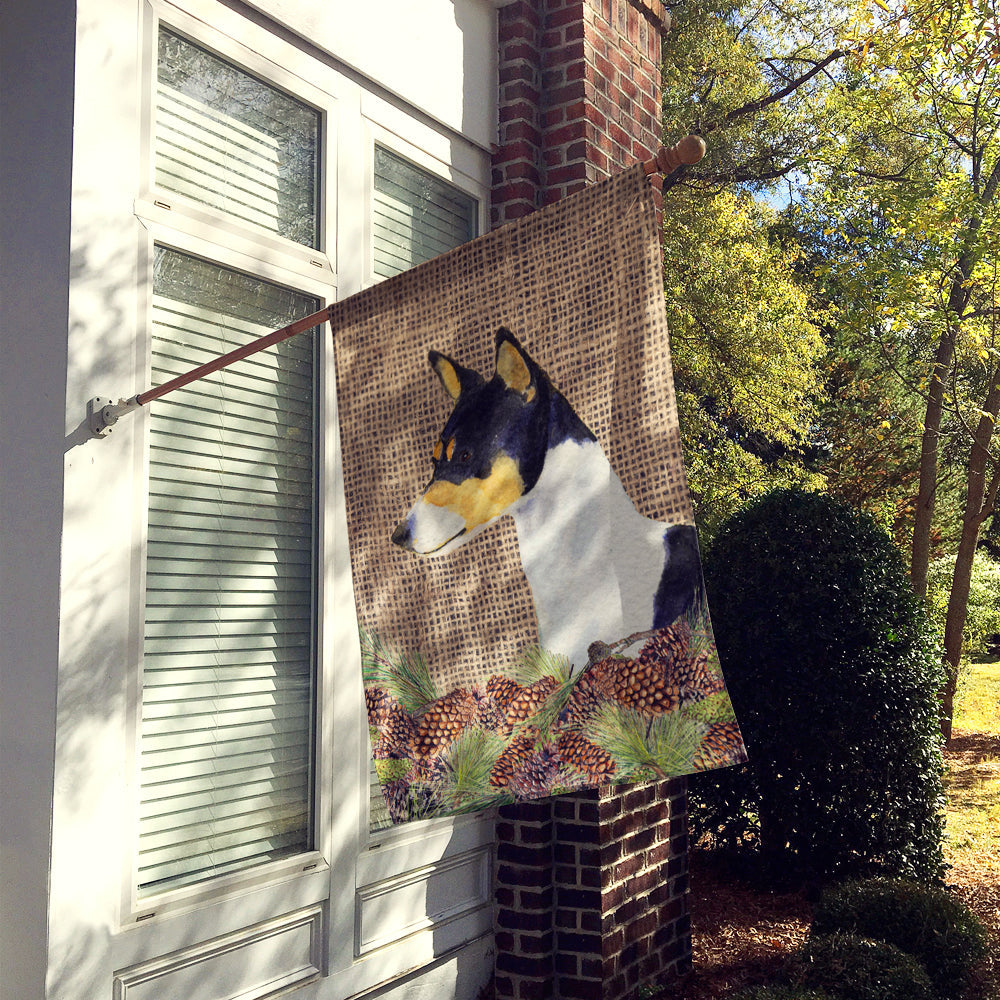 Basenji Flag Canvas House Size