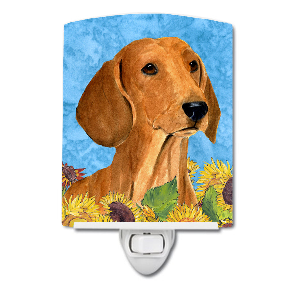 Dachshund in Summer Flowers Ceramic Night Light SS4120CNL