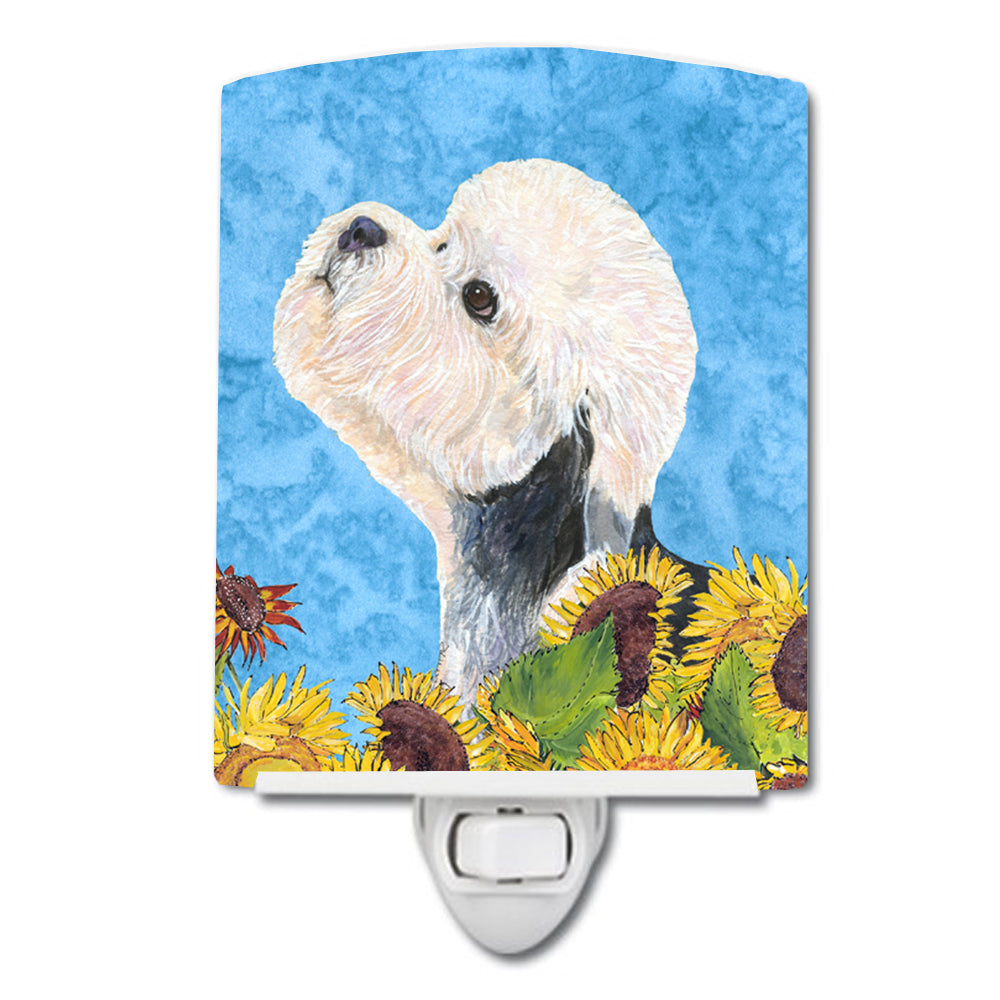 Dandie Dinmont Terrier in Summer Flowers Ceramic Night Light SS4136CNL