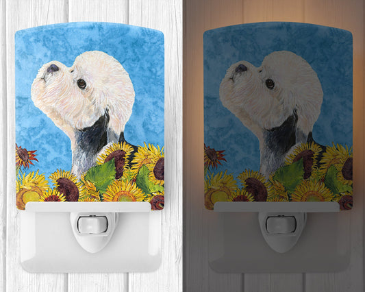 Dandie Dinmont Terrier in Summer Flowers Ceramic Night Light SS4136CNL