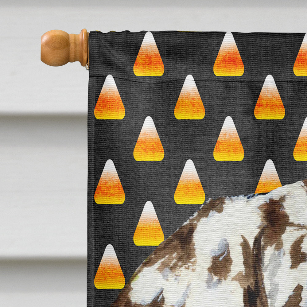 Dalmatian Candy Corn Halloween Portrait Flag Canvas House Size