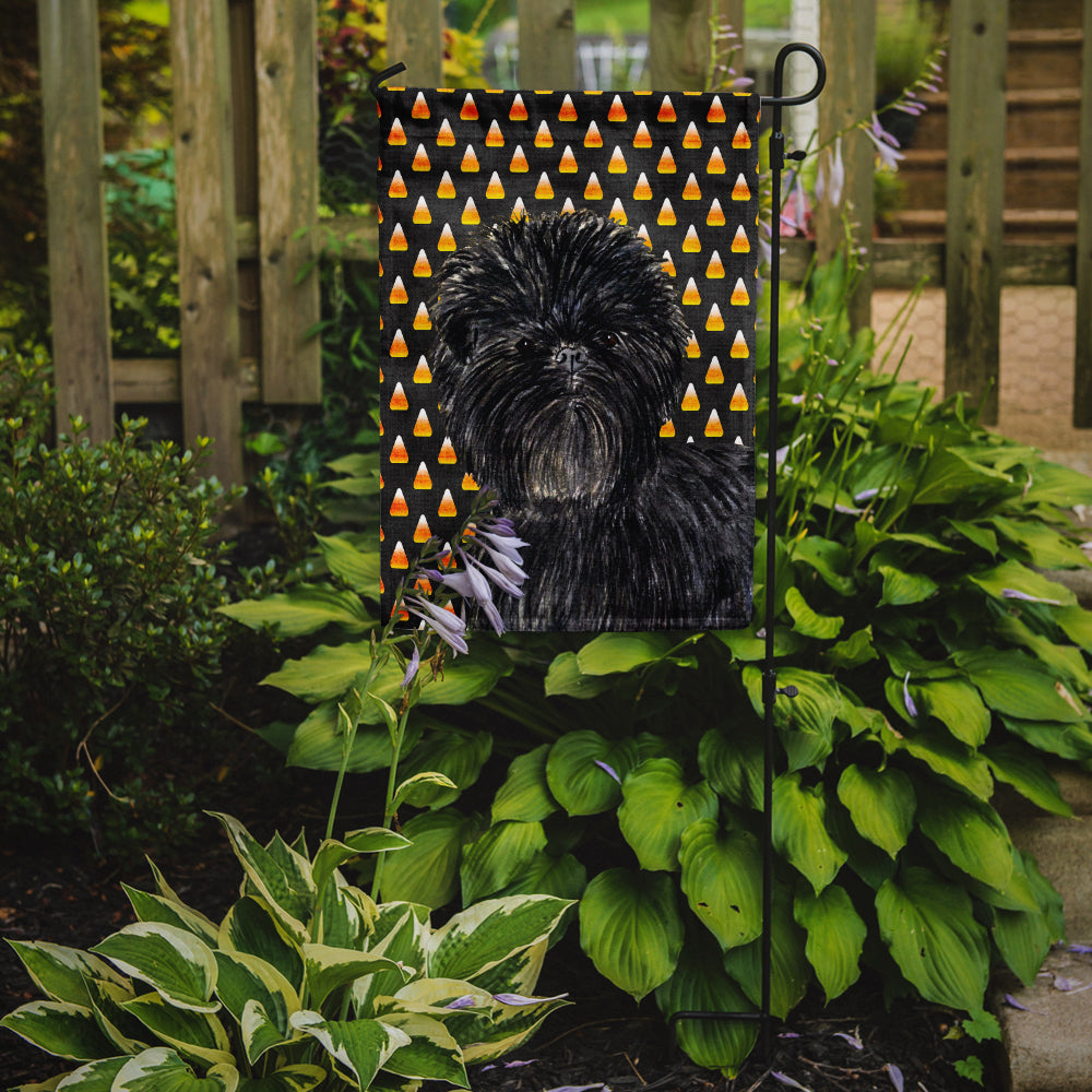 Affenpinscher Candy Corn Halloween Portrait Garden Flag – Decorative Outdoor Yard Flag