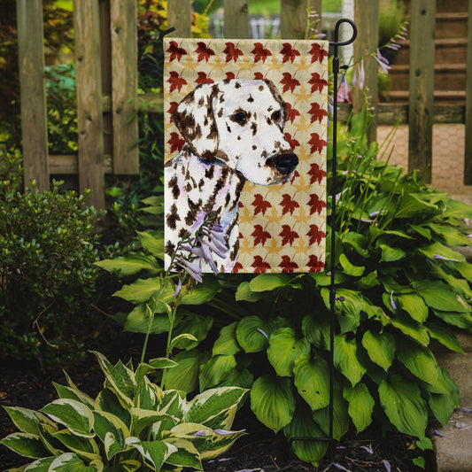 Dalmatian Fall Leaves Portrait Garden Flag – Decorative Outdoor Yard Flag