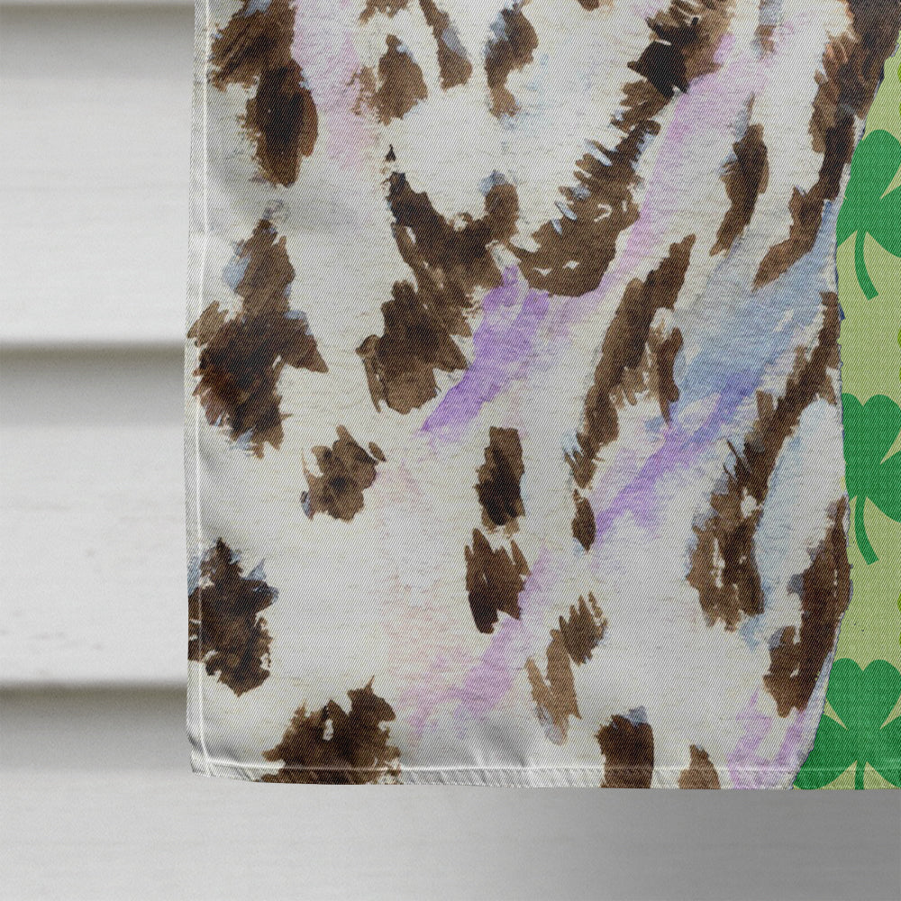 Dalmatian St. Patrick's Day Shamrock Portrait Flag Canvas House Size