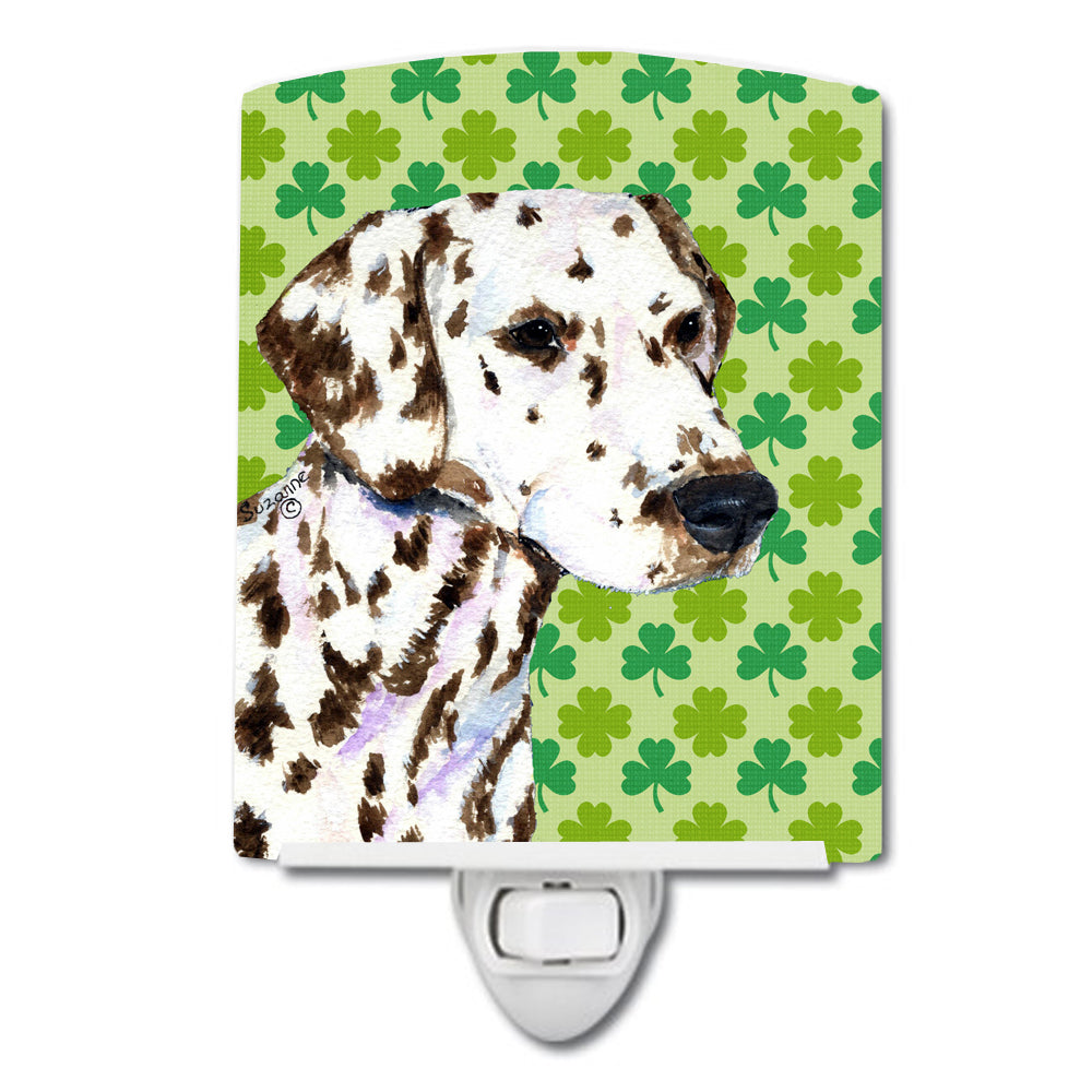 Dalmatian St. Patrick's Day Shamrock Portrait Ceramic Night Light SS4400CNL