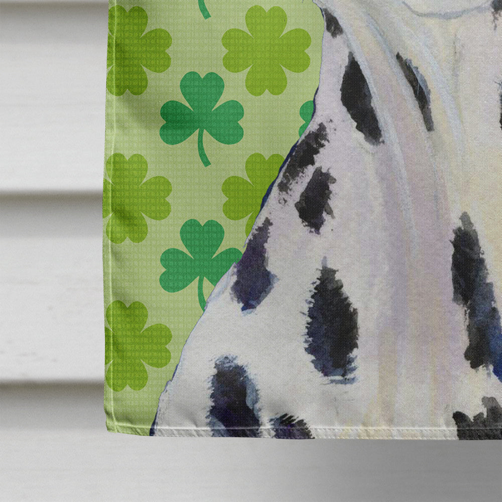 Dalmatian St. Patrick's Day Shamrock Portrait Flag Canvas House Size