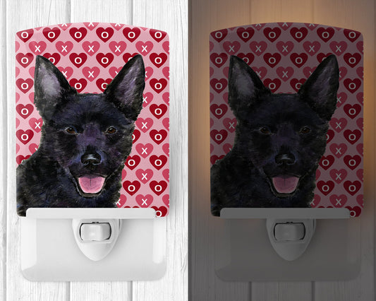 Australian Kelpie Hearts Love Valentine's Day Ceramic Night Light SS4498CNL