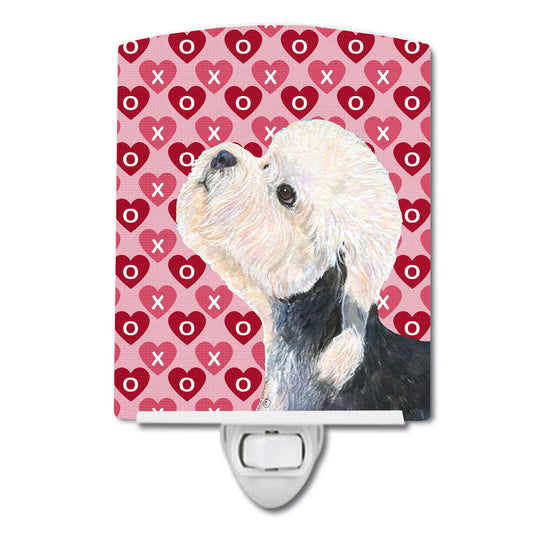 Dandie Dinmont Terrier Hearts Love Valentine's Day Ceramic Night Light SS4503CNL