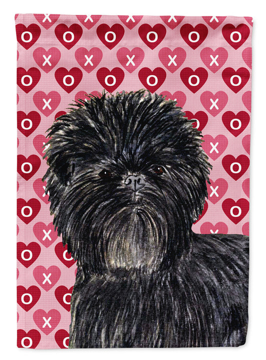 Affenpinscher Hearts Love and Valentine's Day Portrait Garden Flag – Decorative Outdoor Yard Flag