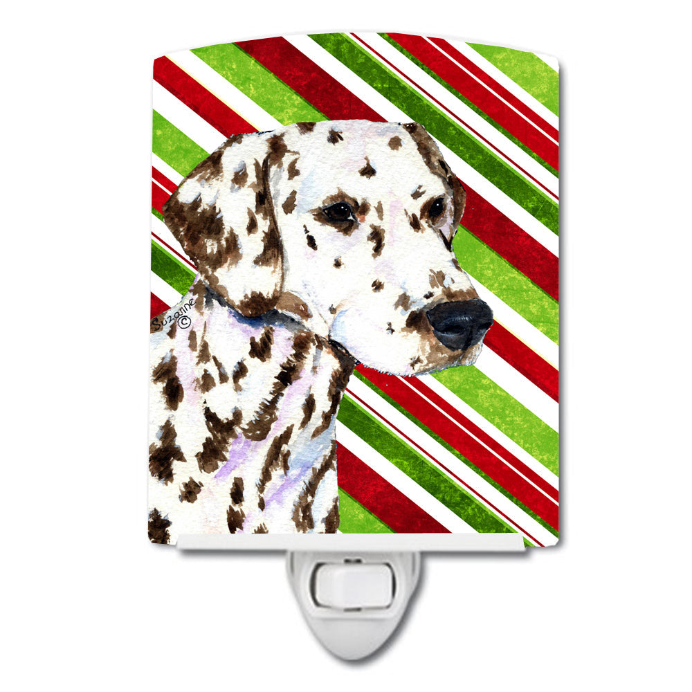Dalmatian Candy Cane Holiday Christmas Ceramic Night Light SS4538CNL