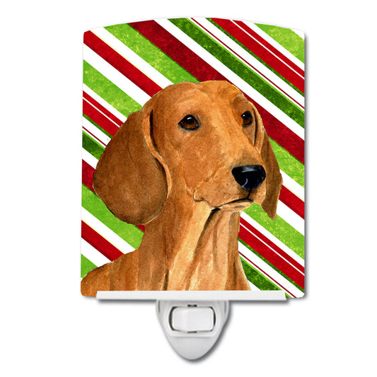 Dachshund Candy Cane Holiday Christmas Ceramic Night Light SS4556CNL