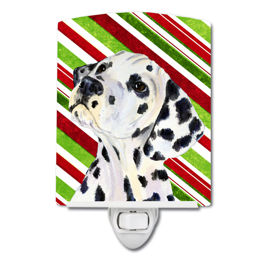 Dalmatian Candy Cane Holiday Christmas Ceramic Night Light SS4561CNL
