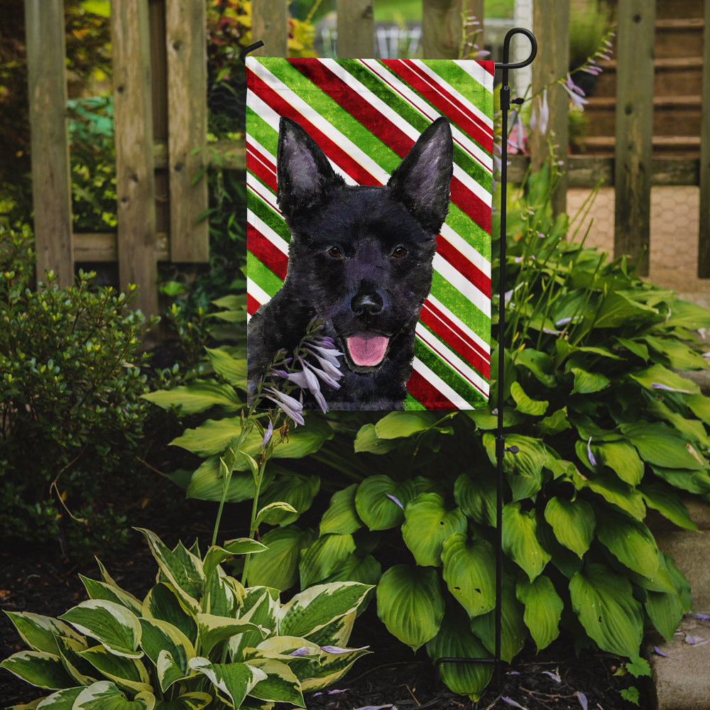 Australian Kelpie Candy Cane Holiday Christmas Garden Flag – Decorative Outdoor Yard Flag