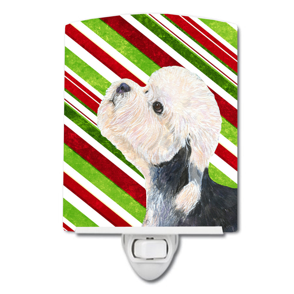 Dandie Dinmont Terrier Candy Cane Holiday Christmas Ceramic Night Light SS4572CNL