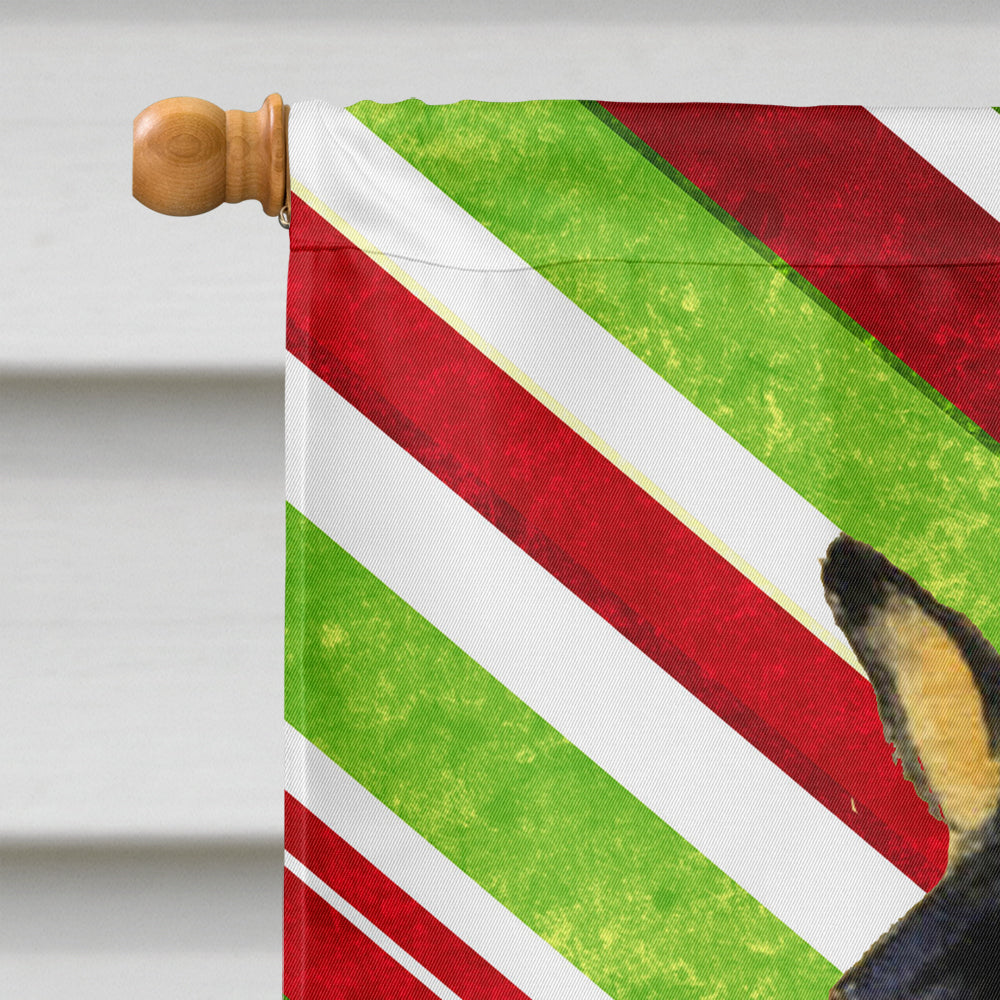 Basenji Candy Cane Holiday Christmas Flag Canvas House Size