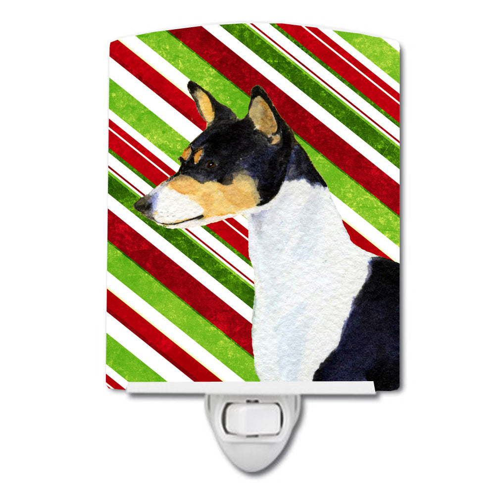 Basenji Candy Cane Holiday Christmas Ceramic Night Light SS4583CNL