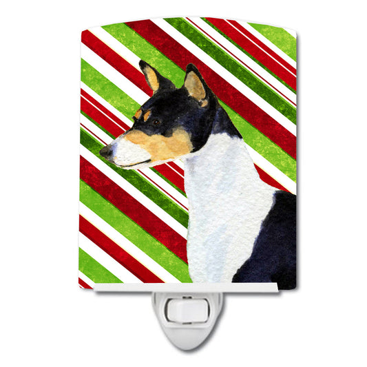 Basenji Candy Cane Holiday Christmas Ceramic Night Light SS4583CNL
