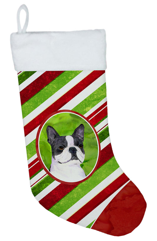 Boston Terrier Winter Snowflakes Christmas Stocking SS4585