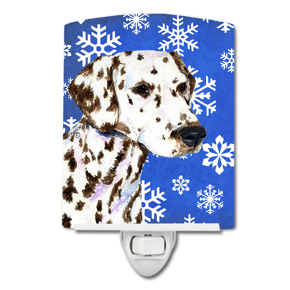 Dalmatian Winter Snowflakes Holiday Ceramic Night Light SS4607CNL