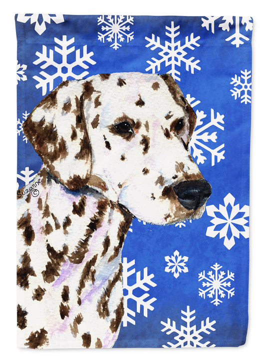 Dalmatian Winter Snowflakes Holiday Garden Flag – Decorative Outdoor Yard Flag