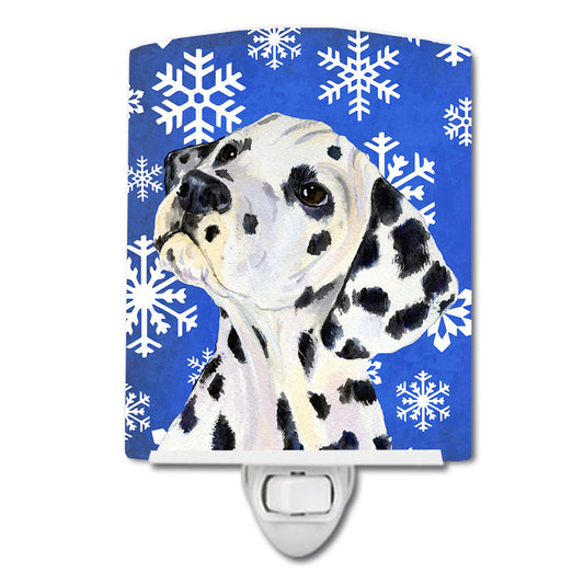 Dalmatian Winter Snowflakes Holiday Ceramic Night Light SS4630CNL