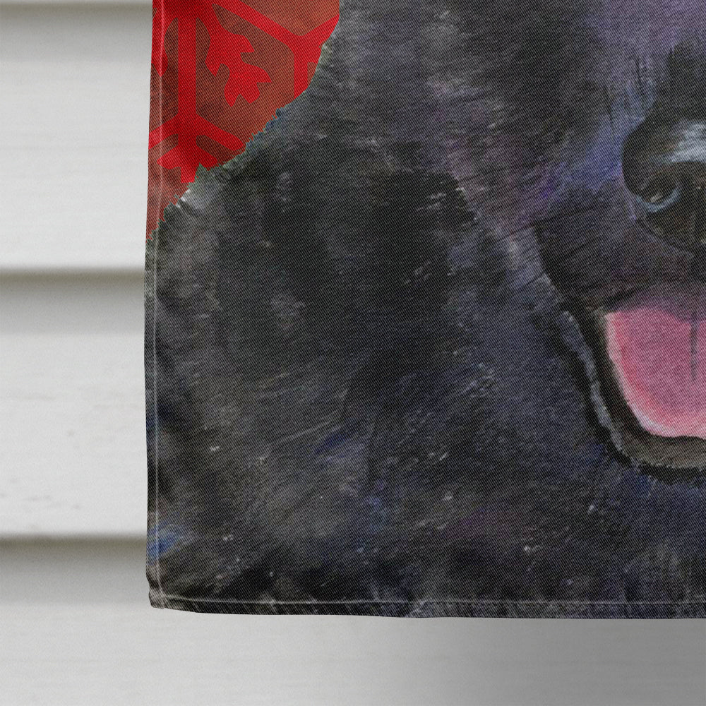 Australian Kelpie Red Green Snowflakes Holiday Christmas Flag Canvas House Size